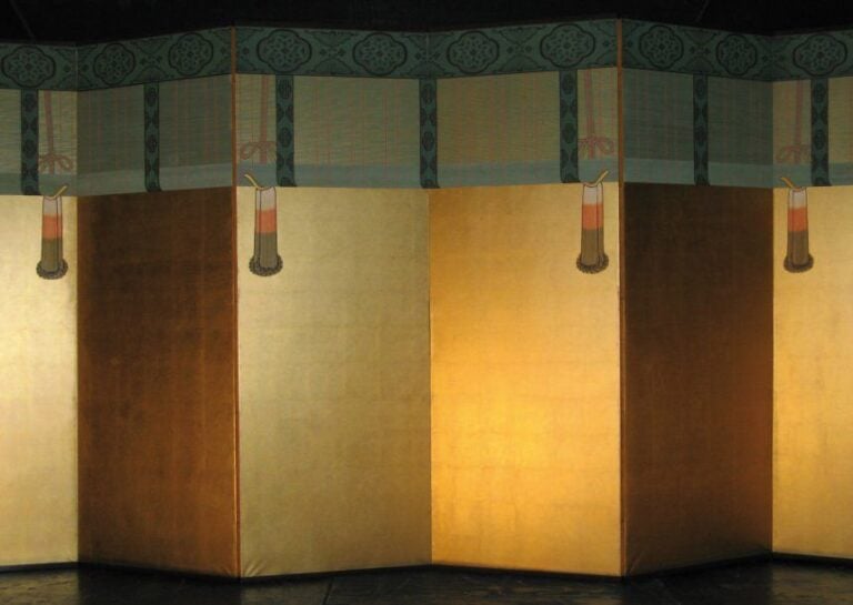 Byobu, paravent japonais à six panneau