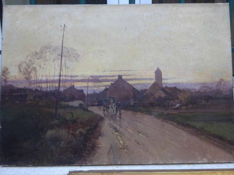 Calèche à la sortie du village