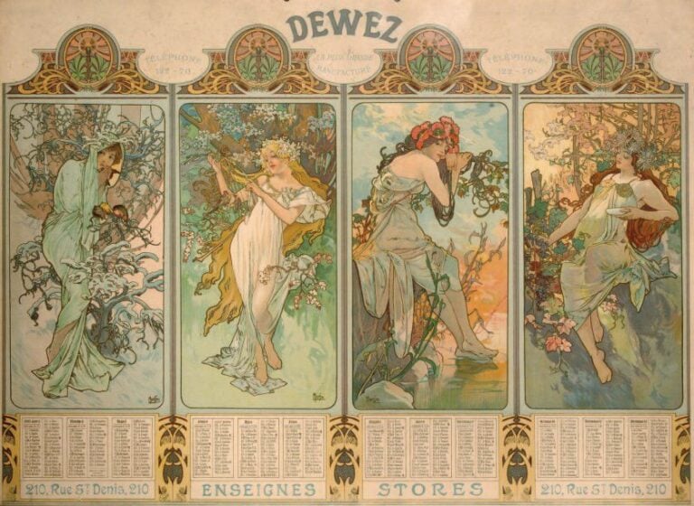 Calendrier « Dewez - Les quatre saisons » pour l'année 190
