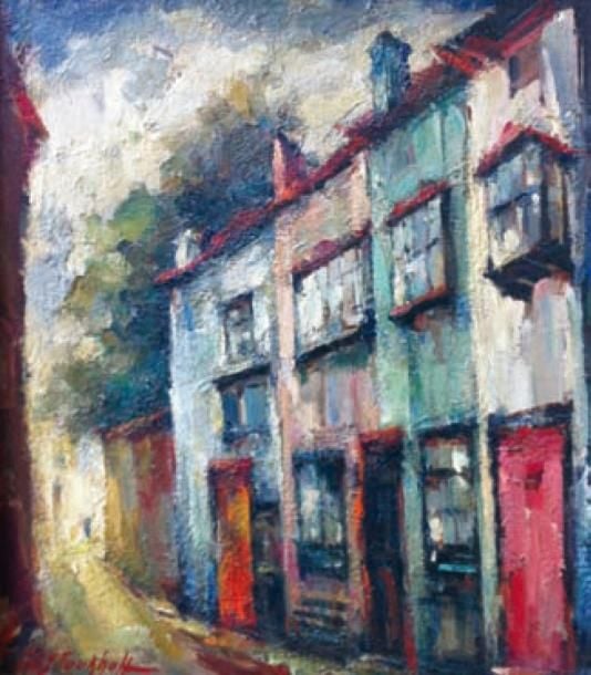 Canning passage (1967) Huile sur toile marouflée sur carton Signée en bas à gauche, contresignée, située et datée au dos 55 cm x 46 cm