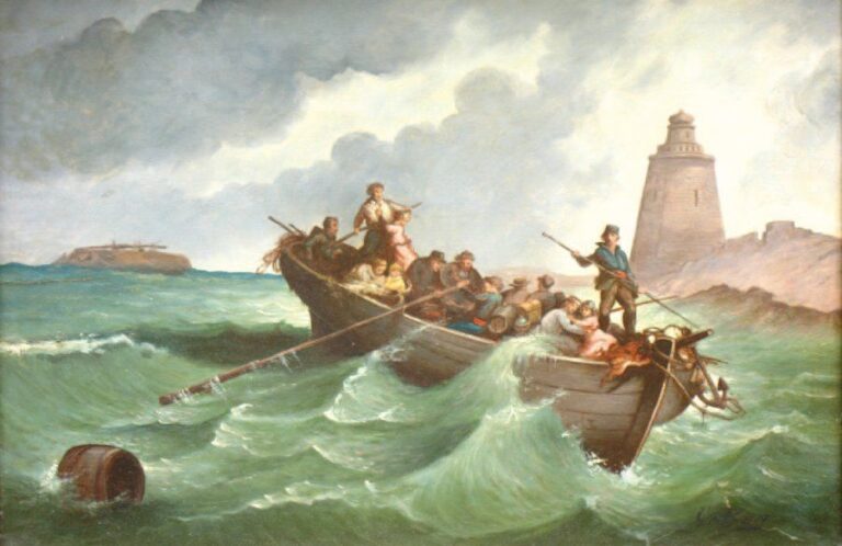 « Canot ayant recueilli des naufragés