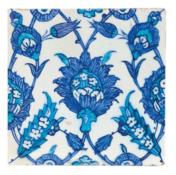 Carreau Iznik bleu-blanc