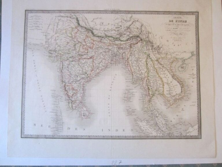 Carte de l'Inde en deçà et au-delà du Gang