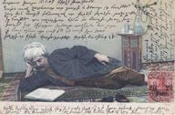 CARTE POSTALE «SALUT DE CONSTANTINOPLE: LE PROFESSEUR CHEZ SOI»
