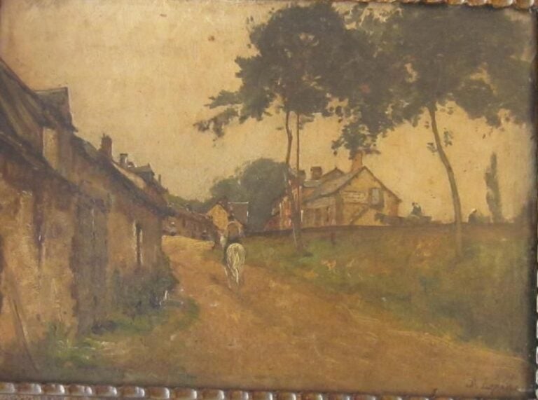 Cavalier à l'entrée d'un bourg