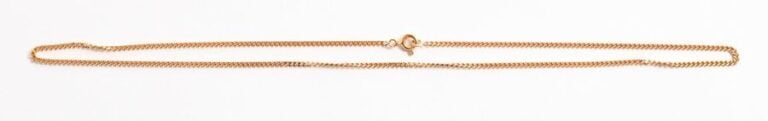CHAINE "gourmette limée" en or jaun