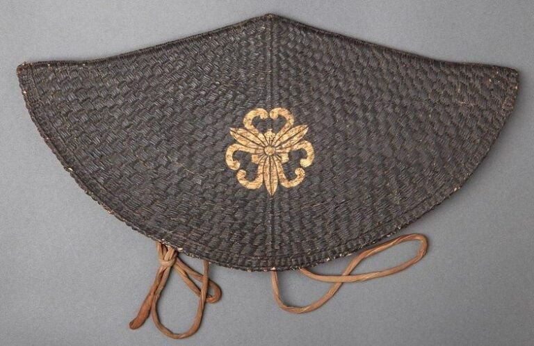 Chapeau de samouraï pliant en vannerie (nirayamagasa