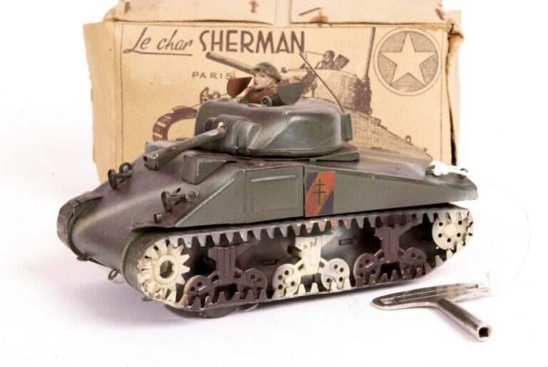 Char Sherman US - Jouet Polichinelle France - 1945 - B