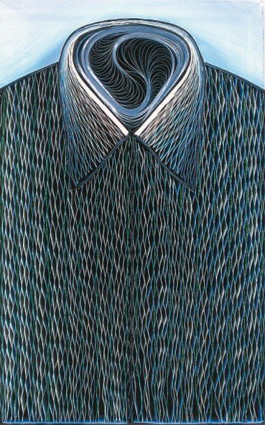 Chemise, 2002 Papiers d'affiches massicotés, signés et datés au dos 46 x 29 x 5 cm Provenance : Ga