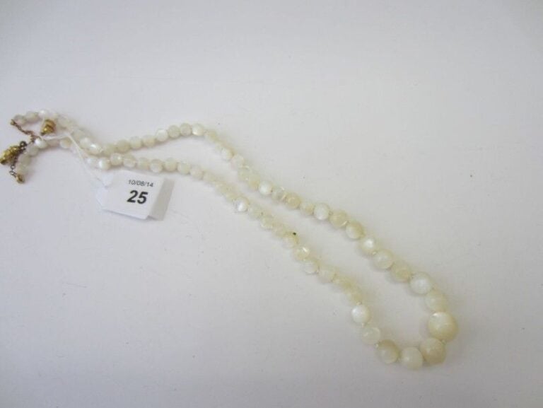 COLLIER composé d'un rang de perles de nacre, en chut