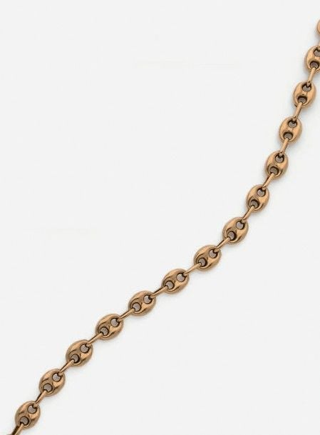 COLLIER et BRACELET «grains de café» en or jaune (750 millièmes