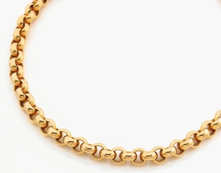 COLLIER et BRACELET or jaune à motifs circulaire