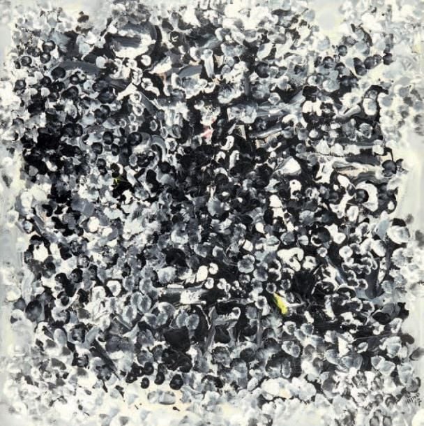 Composition, 1947 Huile sur papier marouflé sur toile, signée et datée en bas à droite 60 x 60 cm