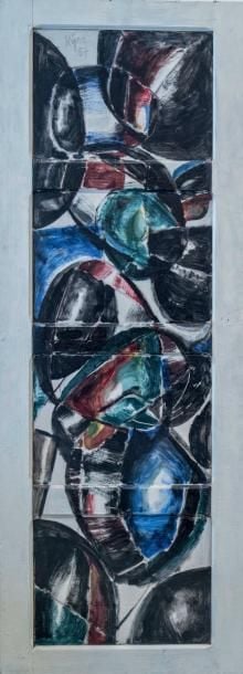 Composition abstraite 1957: période des Galettes