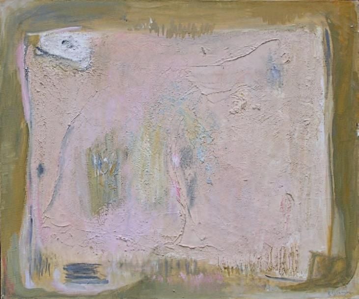 Composition abstraite Huile sur toile, signée en bas à droite 46 x 55 cm Oil on canvas, signed lower right