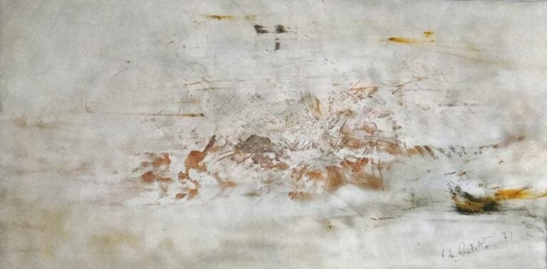 Composition abstraite Huile sur toile, signée en bas à droite et datée 71 80 x 160 cm