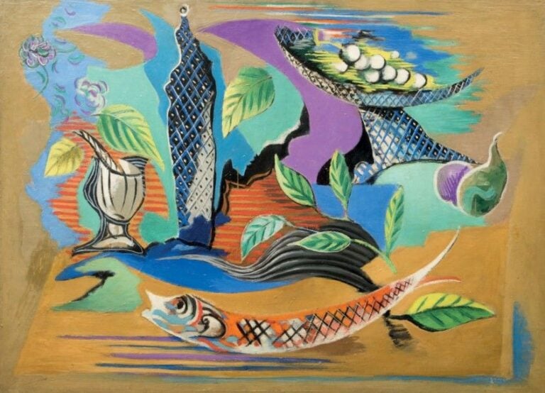 Composition au poisson et aux fruits, circa 1920