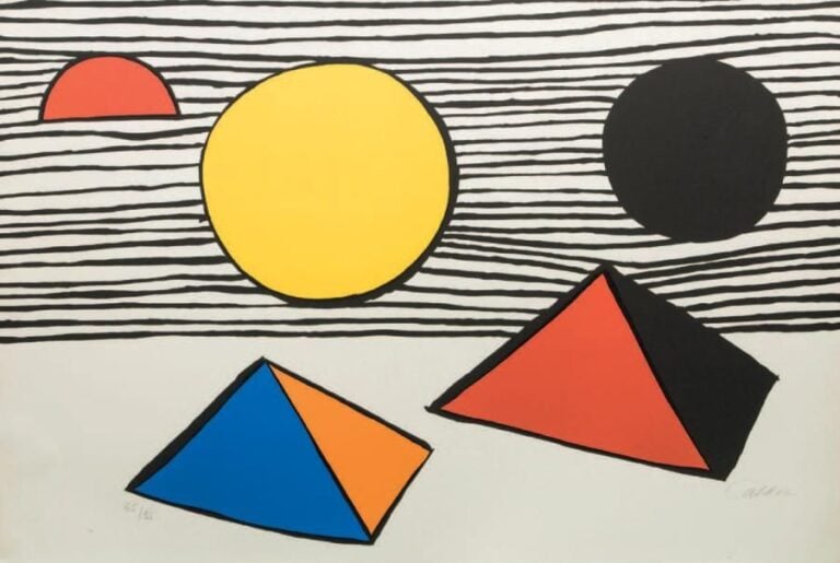 Composition aux pyramides et soleils