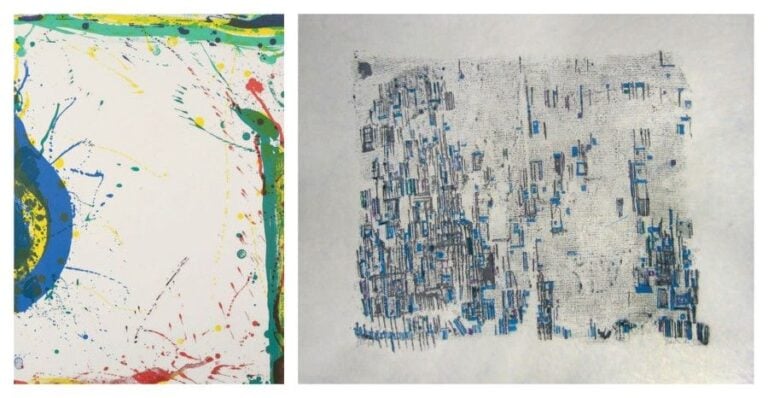 Composition, circa 1970 Lithographie sur Japon nacré, signée et numérotée au crayon Feuille: 50 x 64,5 cm