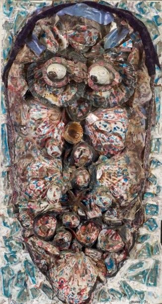 «Composition de la série des Monstres» Signé, daté 1971 66 x 36 x 14 cm Ancienne collection Thierry Agullo Ré
