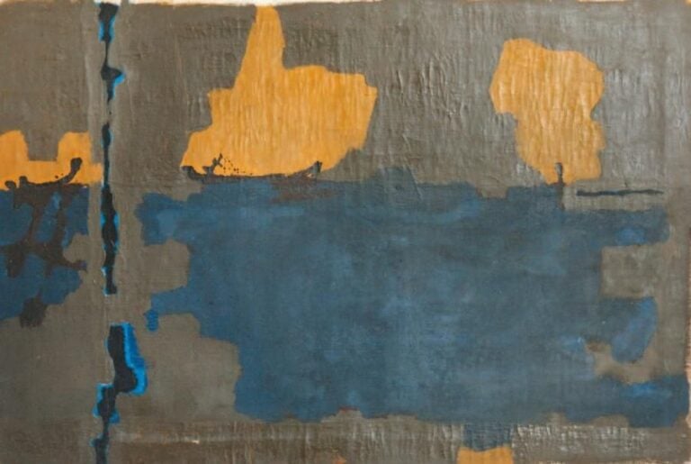 Composition Huile sur toile, non signée 80 x 117 cm
