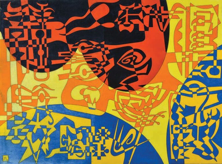 Composition orange et jaune