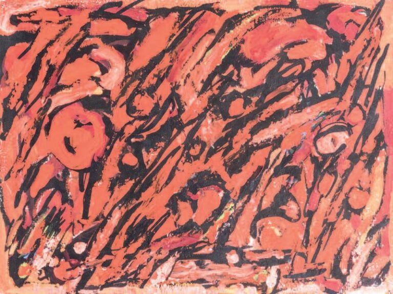 Composition, rouge et noire, 1962