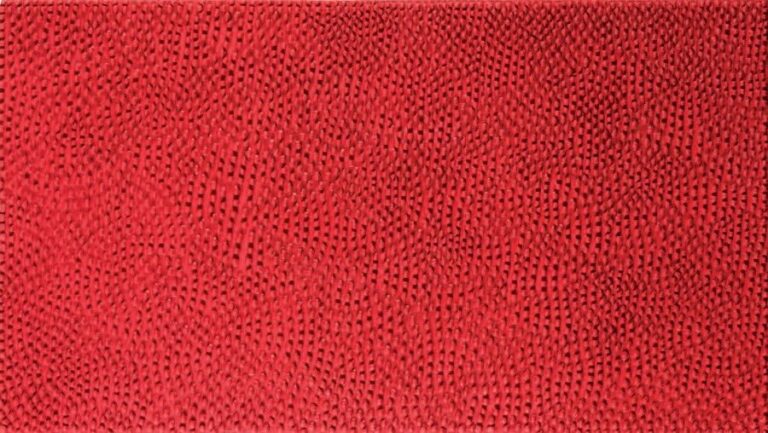 Composition rouge Huile sur toile, signée au dos 52 x 91 cm
