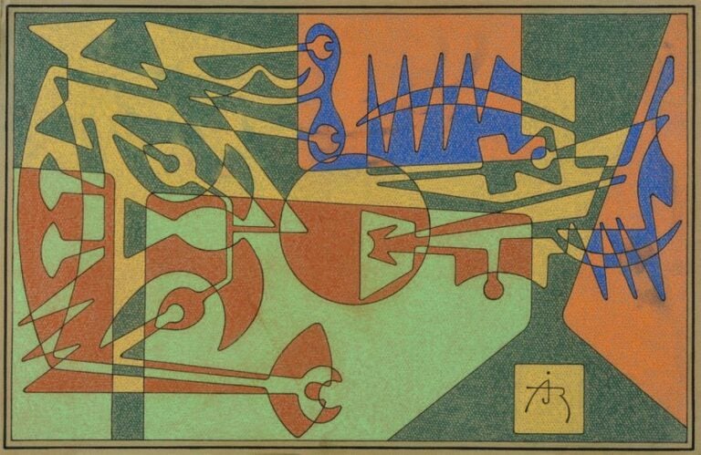 Composition verte et ocre