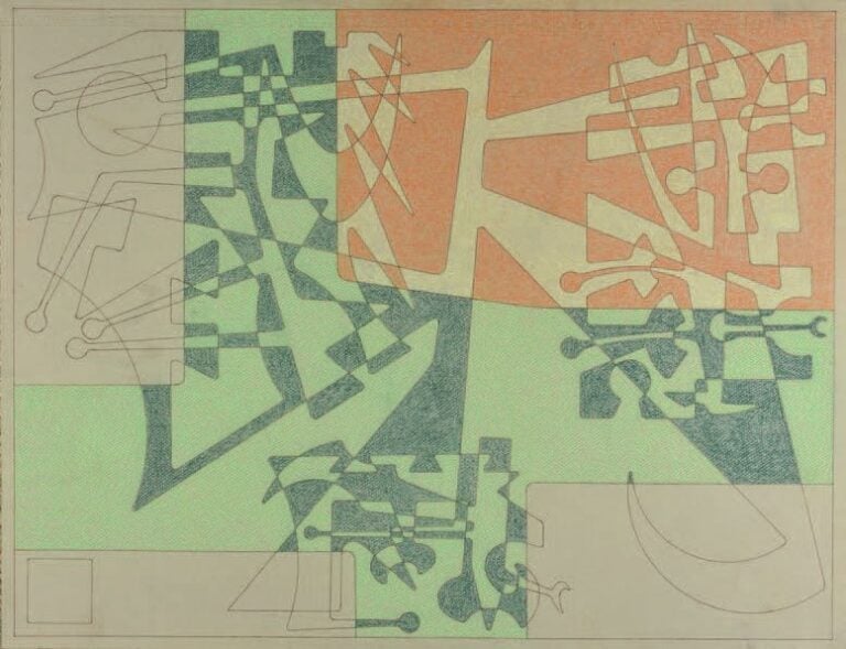 Composition verte et orange