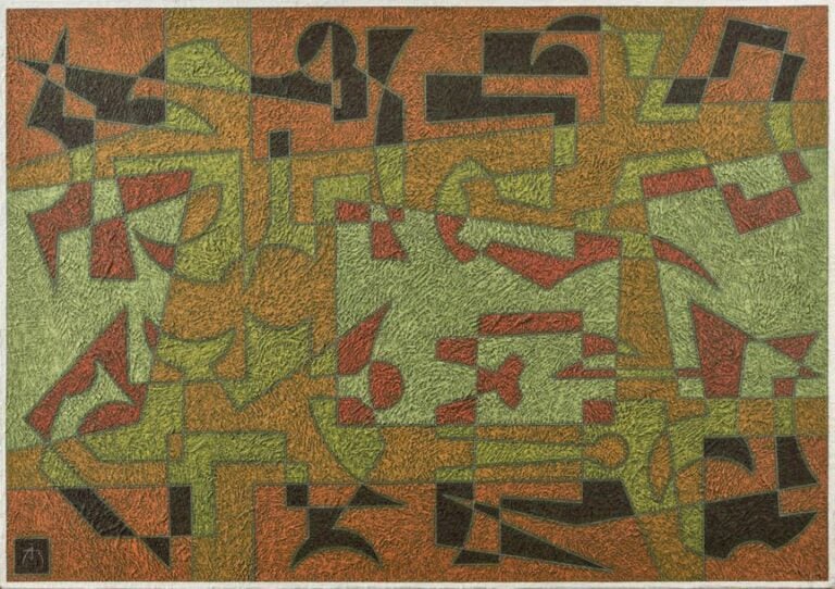 Composition verte et rouge