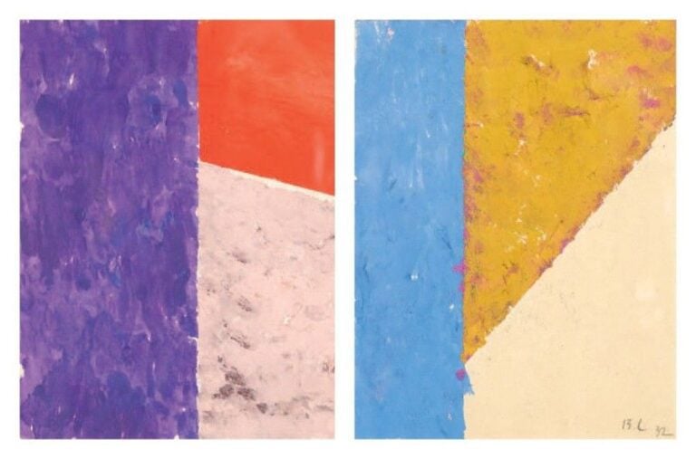 Compositions abstraites Deux techniques mixtes sur papier, une monogrammée et datée 52 en bas à droite et l'autre monogrammée au crayon au dos 20 x 15 cm et 20 x 15, 5 cm Les deux: