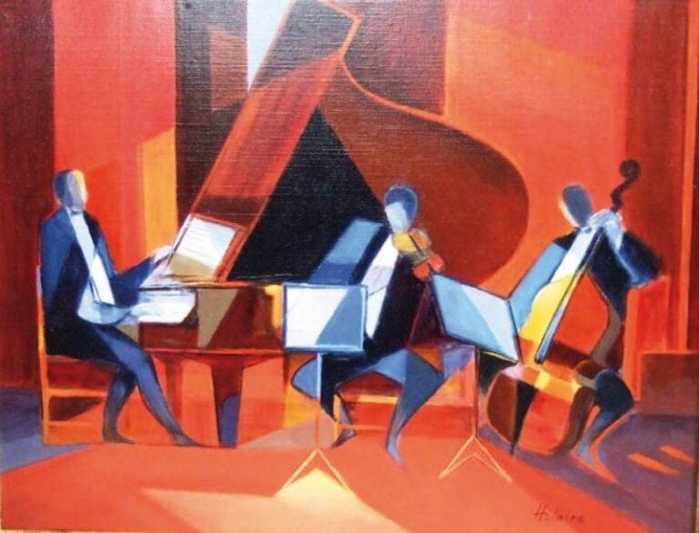 Concerto Huile sur toile, signée en bas à droite Contresignée et titrée au dos