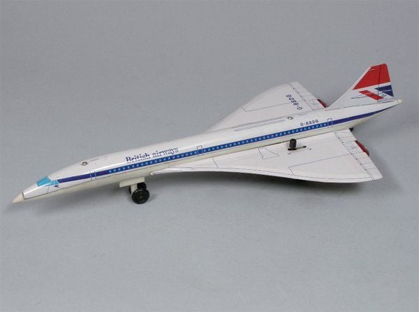 Concorde British Airways G - BBDG - Daiya - Japon - vers 1970 - tôle lith