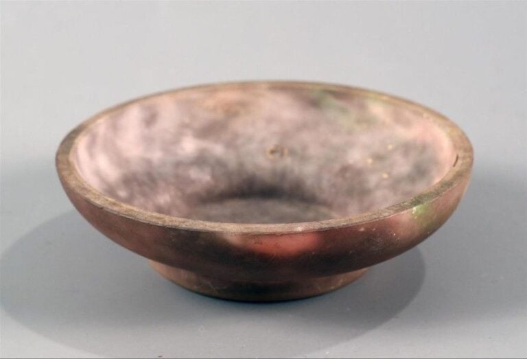 Coupelle en verre poudré marbré mauv