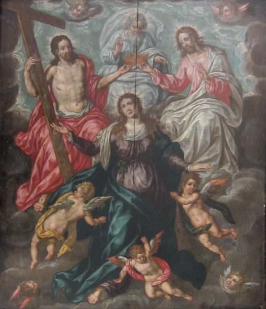 Couronnement de la Vierge entourée de la Sainte Trinité