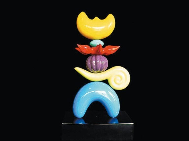 Cowboy Fibre de verre et peinture polyuréthane, monogrammé en bas à droite Numéroté 1/8 Dimensions avec socle 52 cm