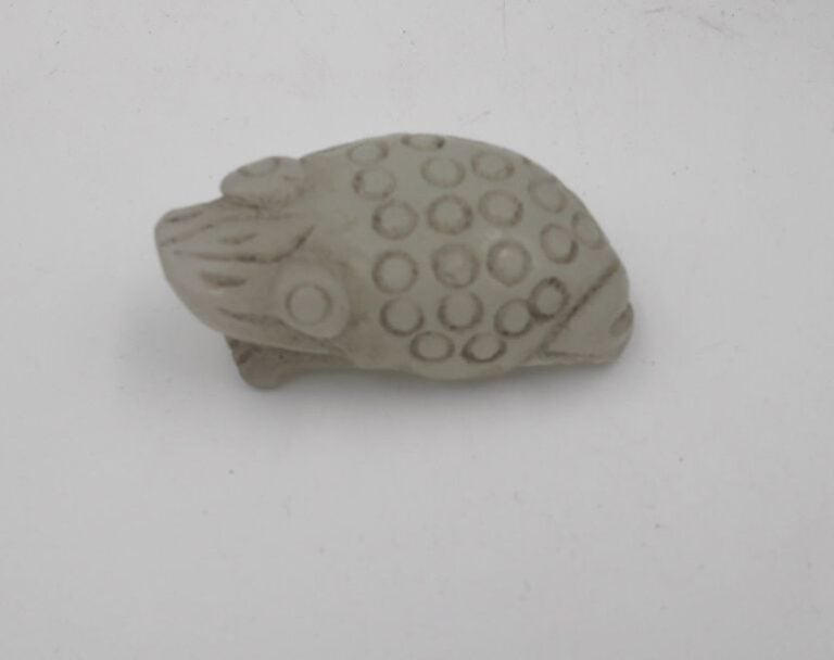 Crapaud à trois pattes en jade blanc