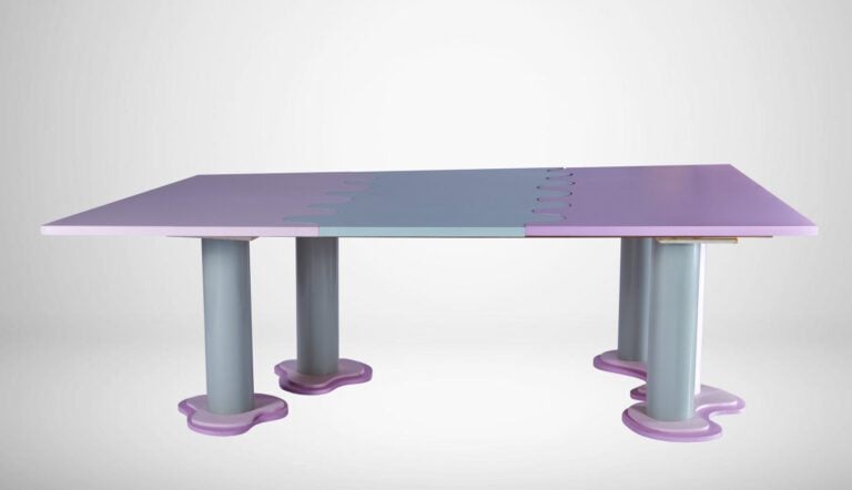 DANS LE GOÛT DE ALESSANDRO MENDINI - Table de salle à manger en bois mdf peint,…