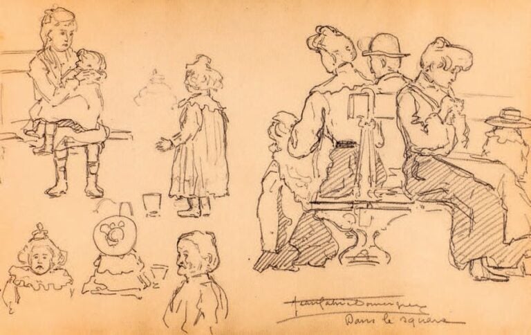 Dans le square, circa 1903