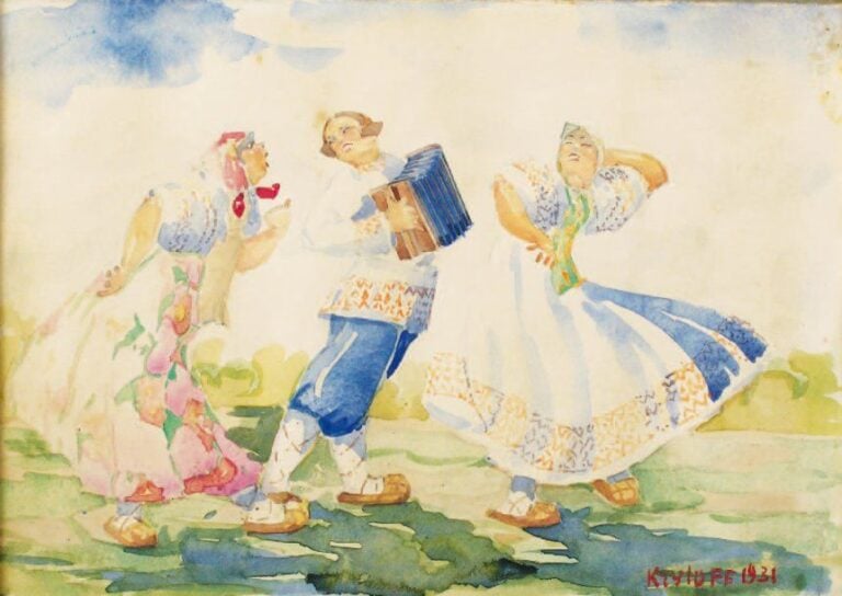 Danseuses russes (1931) Aquarell
