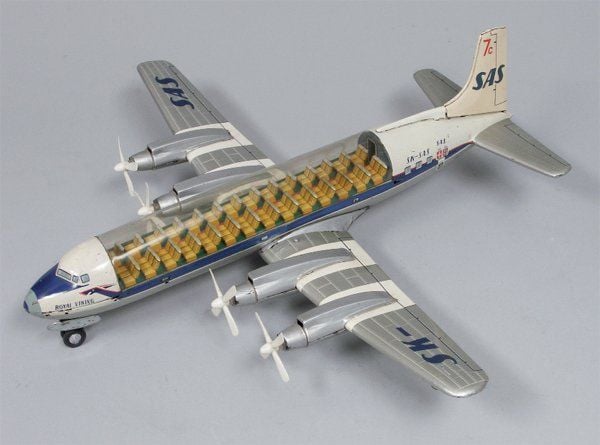 DC 7 - Royal Viking SAS - TN - Japon - vers 1965 - tôle lith