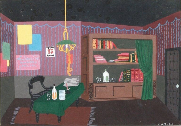 Décor De Théâtre Gouache, Signée En Bas A Droite 29 X 42 Cm