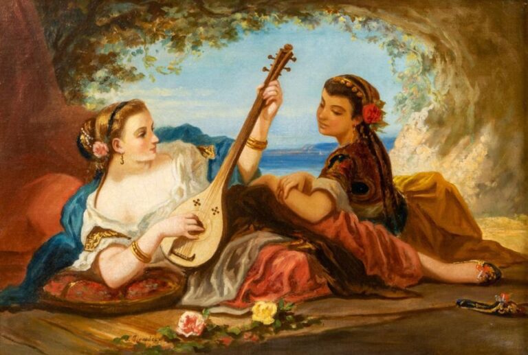 Deux femmes jouant de la musique