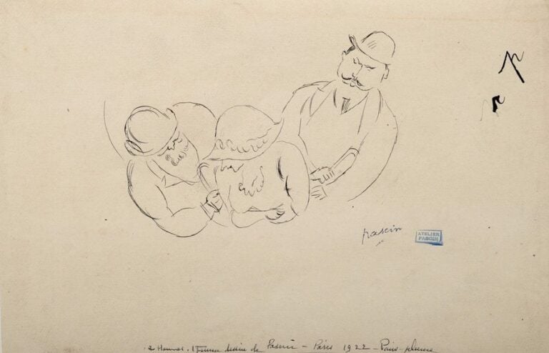 Deux hommes, une femme, Paris, 1922