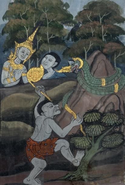 Deux peintures Thaï