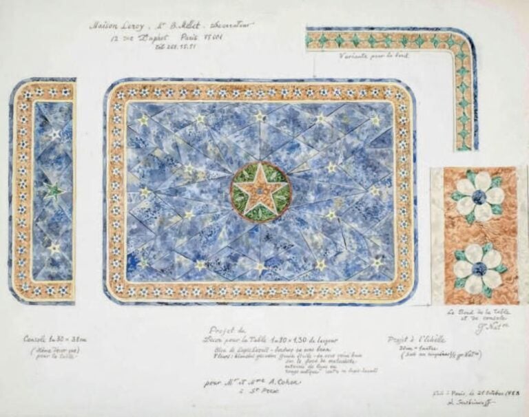 Deux projets de décoratrion de table, 1983