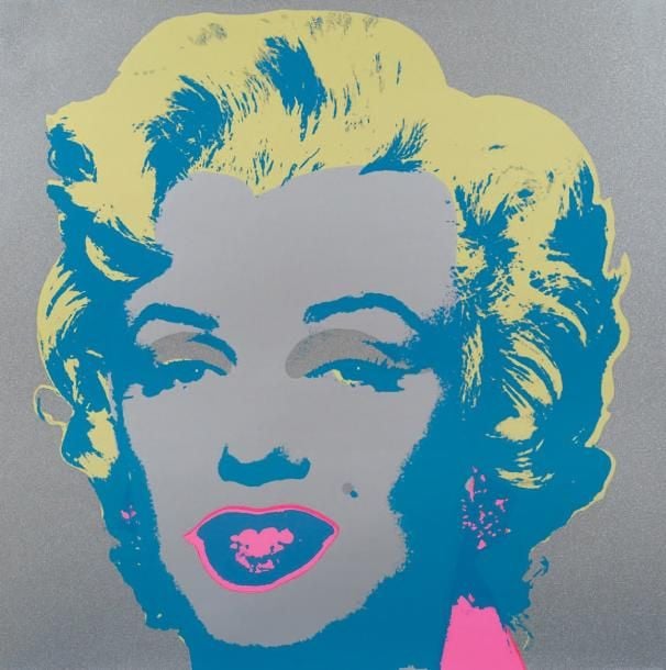 Diamond Dust Marilyn Sérigraphie en technique mixt