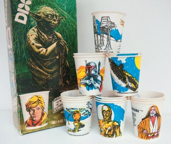 Dixie - The Empire Strikes Back - Fun Cup Assortment Neuf en Boîte USA, 1981 Boîte de 100 Gobelets en Carton