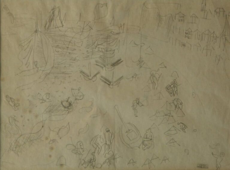 Dufy considérait le dessin comme l'expression préliminaire à l'élaboration d'une oeuvre plus ambitieuse peint